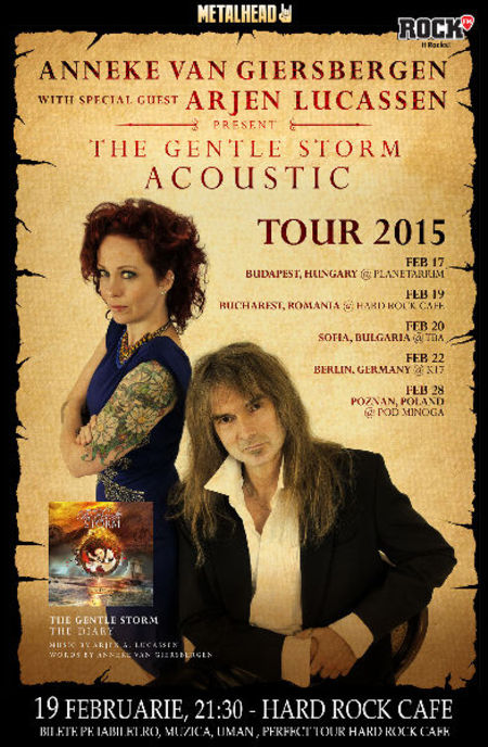 Anneke Van Giersbergen (The Gathering) si Arjen Lucassen (Ayreon) canta la Bucuresti pe 19 februarie